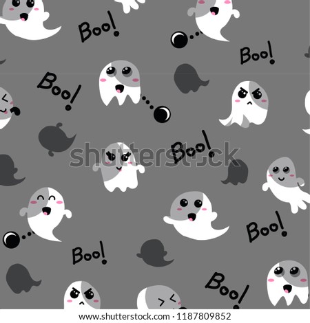 Funny halloween patterns with elements