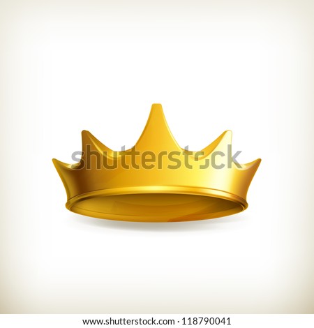 Golden crown, vector