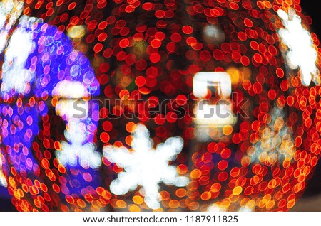 neon light glowing christmas baubles bokeh background