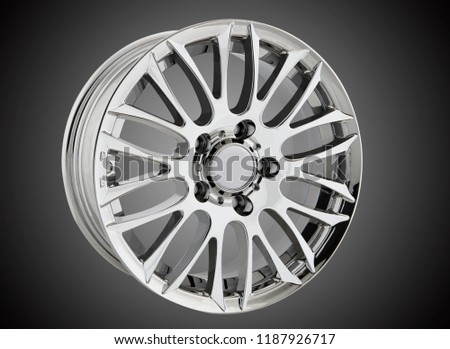 alloy wheel or rim of car