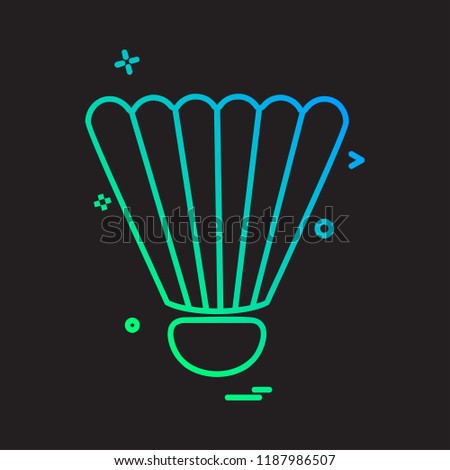 Badminton icon design vector 