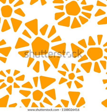 Orange and white colorful stained glass triangle shape flowers mosaic geometric seamless pattern, vector