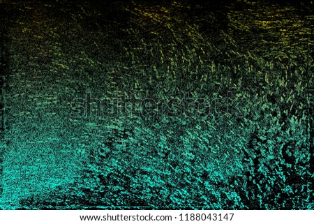 Abstract Blue bokeh background. Sickly green colored fog texture. Colorful  purple and blue smoke clouds on dark background