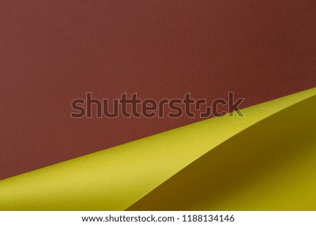Abstract geometric shape yellow brown color paper background.