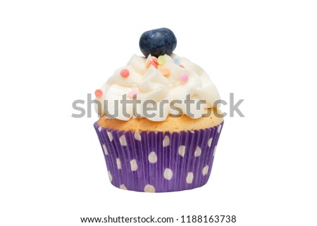 cupcake isolated on white background. clipping path