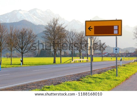 Beautiful road with mountain to Fussen Germany.