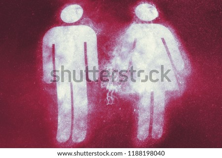 Male and female sign. Abstract background