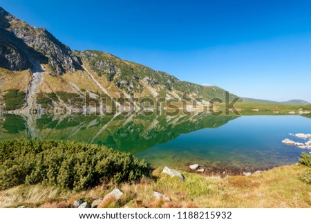 Mountain Lake  Czarny Staw Gasienicowy in the High Tatra, Poland