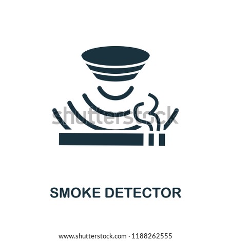 Smoke Detector icon. Monochrome style design from sensors collection. UX and UI. Pixel perfect smoke detector icon. For web design, apps, software, printing usage.