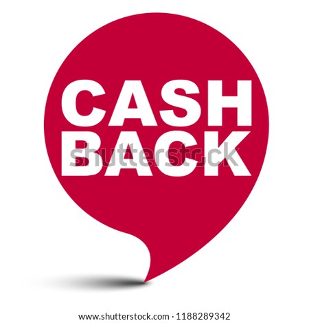 red vector bubble banner cash back