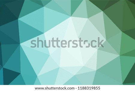 Light Blue, Green vector abstract mosaic background. Colorful abstract illustration with triangles. Pattern for a brand book's backdrop.