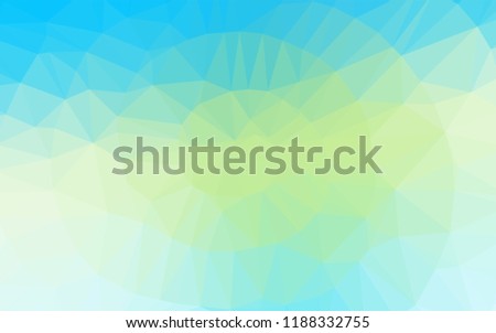 Light Blue, Yellow vector low poly texture. Shining illustration, which consist of triangles. A completely new design for your business.