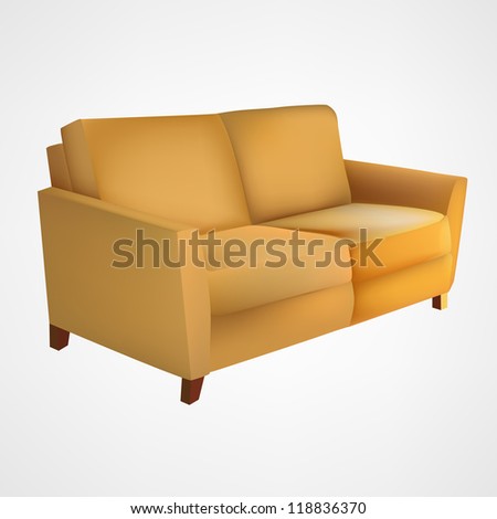 Yellow couch Royalty-Free Stock Photo #118836370