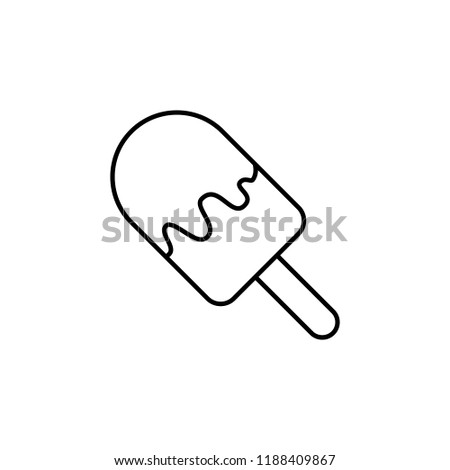 ice cream icon. Element of fast food for mobile concept and web apps icon. Thin line icon for website design and development, app development