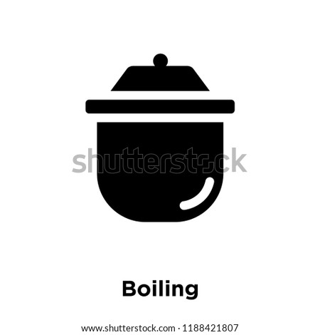 Boiling icon vector isolated on white background, logo concept of Boiling sign on transparent background, filled black symbol