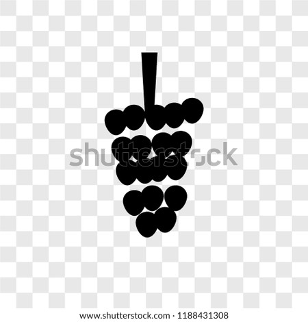 Grapes vector icon isolated on transparent background, Grapes transparency logo concept