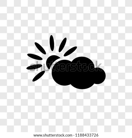 Cloud vector icon isolated on transparent background, Cloud transparency logo concept