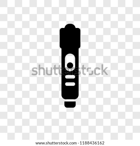 Torch vector icon isolated on transparent background, Torch transparency logo concept