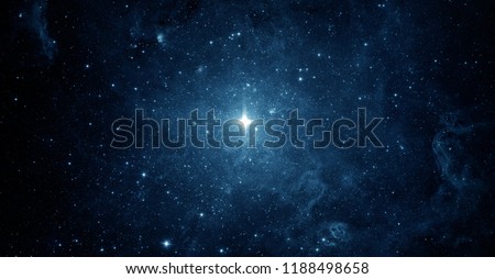 Beautiful night sky, star in the space. Collage on space, science and education items. Elements of this image furnished by NASA. Royalty-Free Stock Photo #1188498658