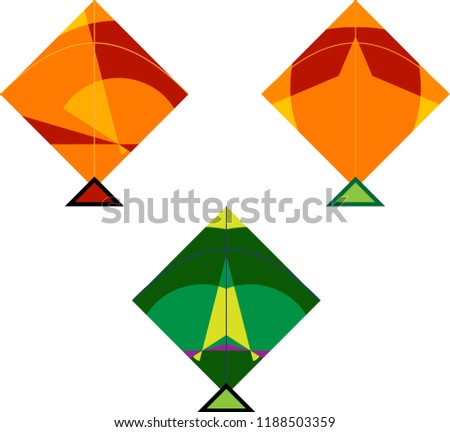 Kite Design Collection Vector Art Illustration