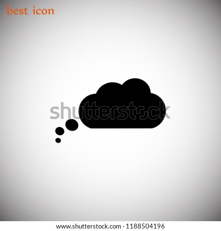 icon clouds black, Vector EPS 10 illustration style