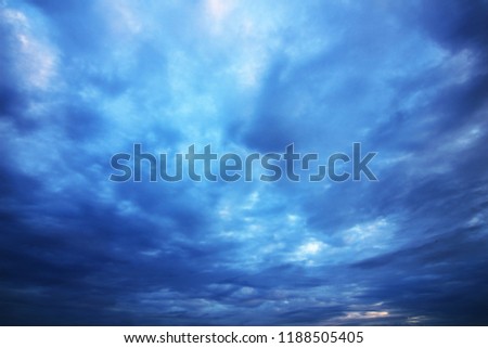 Sky texture with dramatic rain clouds spread