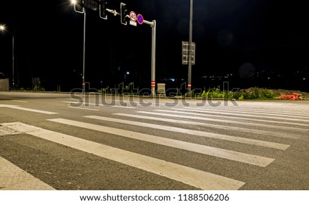 A zebra crossing on the streets of the city
