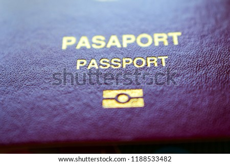 Close up ordinary Turkey passport