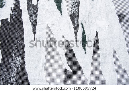 abstract old peeling weathered exposed street poster Royalty-Free Stock Photo #1188595924
