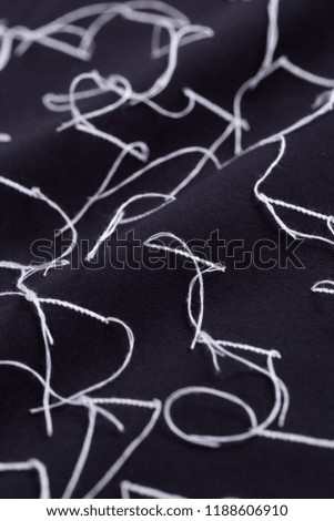 Black cloth with stitches