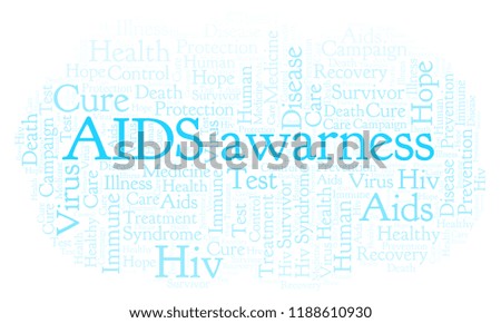 AIDS awarness word cloud, made with text only