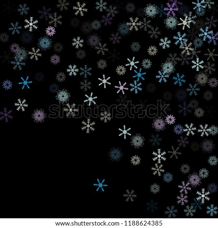 Falling snow confetti, snowflakes vector background. Festive winter, Christmas, New Year sale background. Retro frame, winter storm, sparkling trail. Funky snowfall falling snowflakes confetti