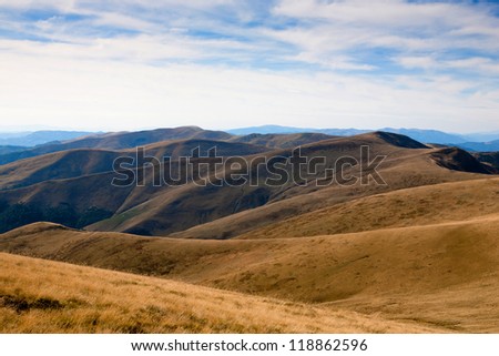 Eastern Carpathians, the ridge Svidovets, filmed in early September