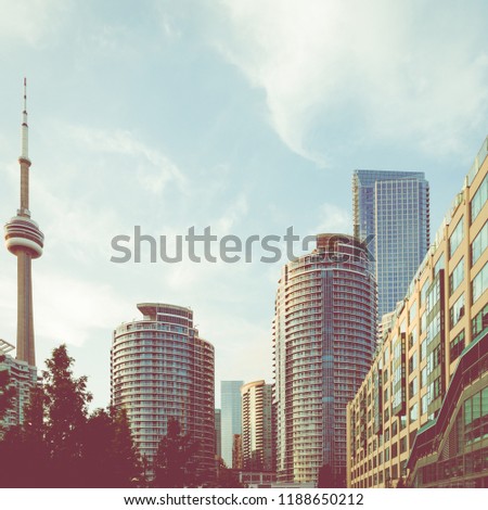 City Street Building View, Toronto, Ontario, Canada.