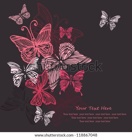 abstract background with butterfly and place for you text