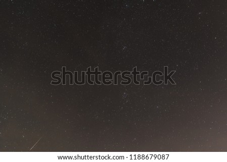 Starry sky in summer on the Night of the Perseids Bavaria, Germany