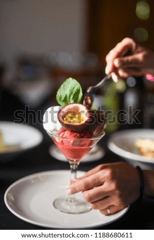 Italian gelati for dessert