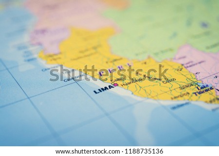 Peru map background