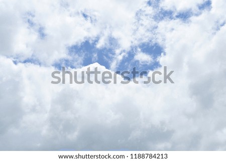 Blue sky white cloud white background. Beautiful sky and clouds in the afternoon.