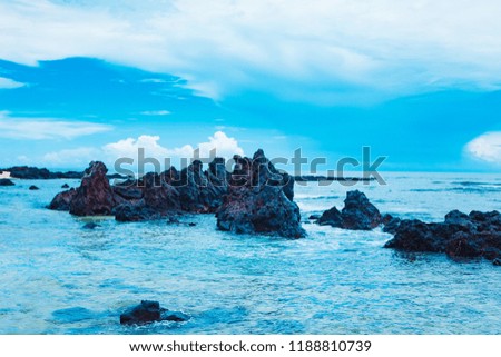 Beach on small island in Ly Son, Quang Ngai, Vietnam