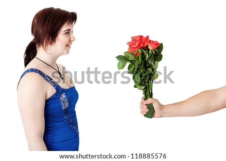 Woman gets flowers