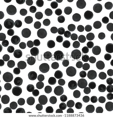 Pattern black polka. For your design. Vector.