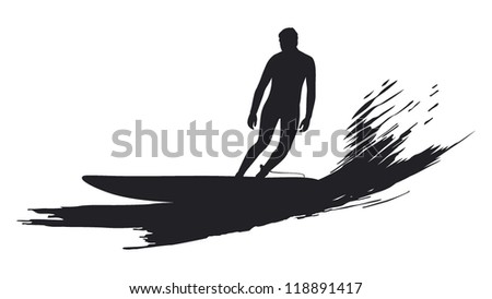 surf rider in the ocean