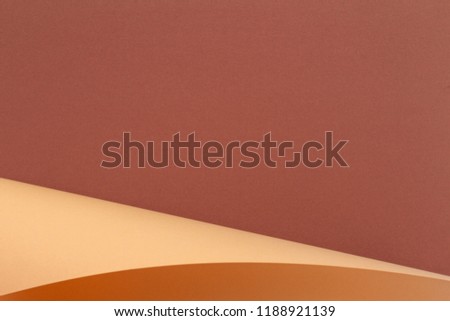 Abstract geometric shape beige brown color paper background.