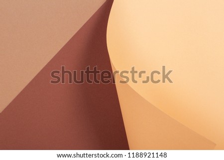 Abstract geometric shape beige yellow brown color paper background.