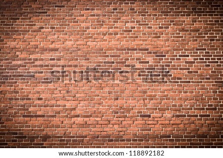 Brick wall with gradient for background usage Royalty-Free Stock Photo #118892182