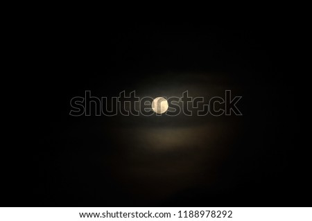 moon  with cloudy