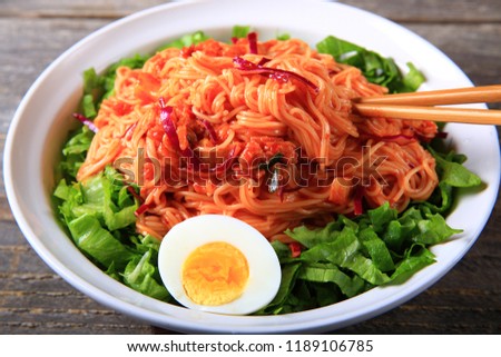 Korean style spicy noodle