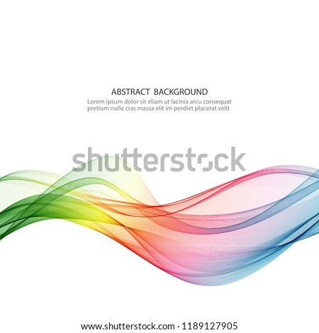 Abstract horizontal smoky rainbow wave.