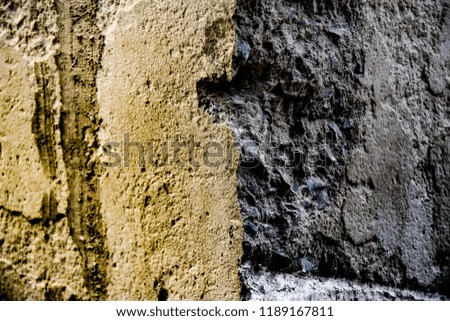 rough concrete corner with cracked texture